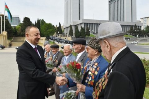 Azərbaycan prezidenti müharibə veteranları ilə görüşüb