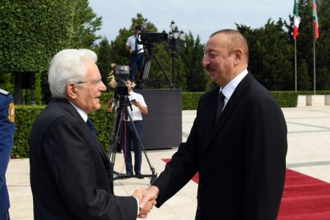 İLHAM ƏLİYEV İtalya prezidenti ilə
