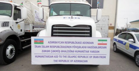 Azərbaycan hökuməti İrana humanitar yardım göndərdi