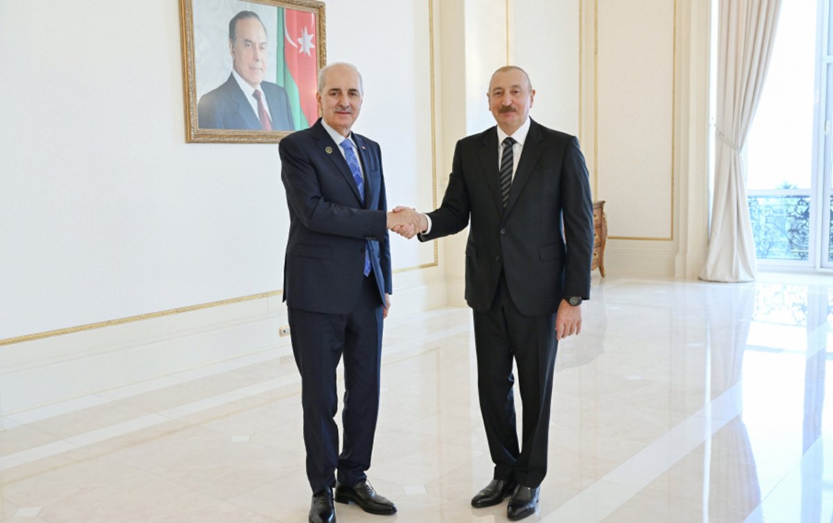 İlham Əliyev Numan Kurtulmuşu qəbul edib