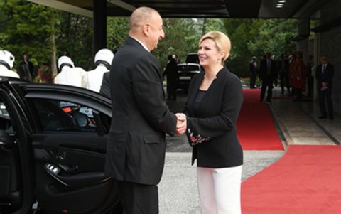 İlham Əliyev Xorvatiya prezidenti ilə görüşüb