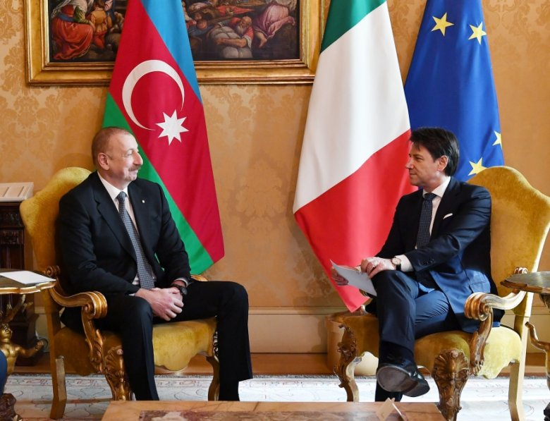 Azərbaycan Prezidenti İtaliya Nazirlər Şurasının Sədri ilə görüşüb