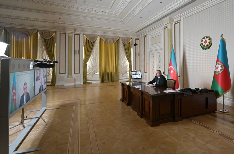 Prezident iki nazirin iştirakı ilə videobağlantı formatında iclas keçirib