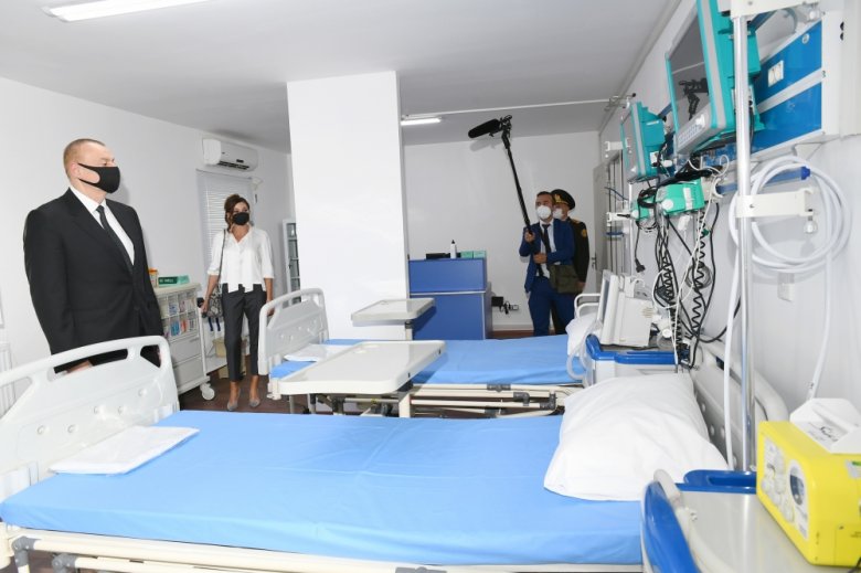 Prezident və birinci xanım modul tipli hospitalın açılışında - İlham Əliyev 3 yerli telekanala müsahibə verdi