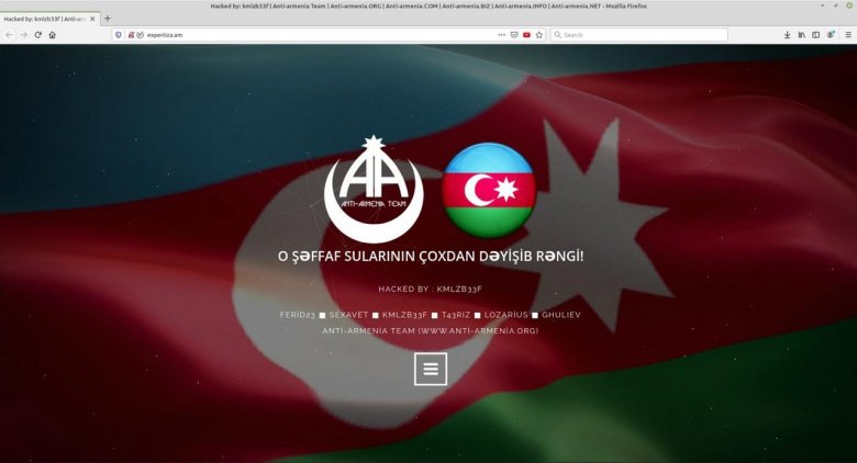 Azərbaycanlı hakerlər 30-dək erməni saytını dağıdıblar