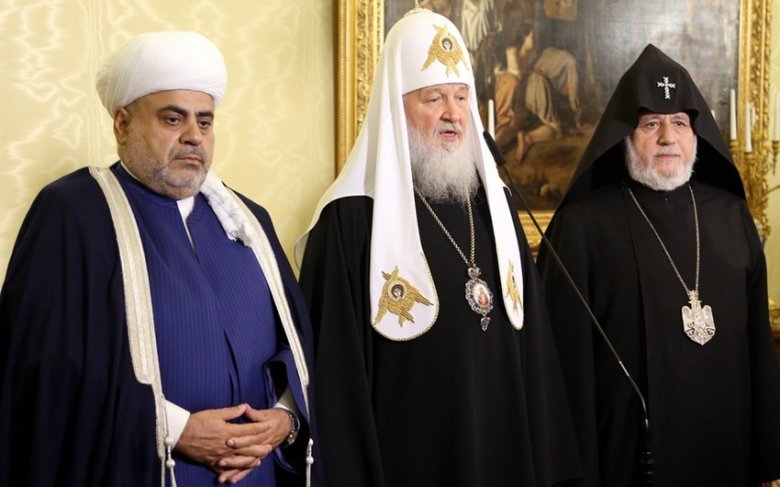 Moskvada Azərbaycan, Rusiya və Ermənistanın dini liderləri görüşüb