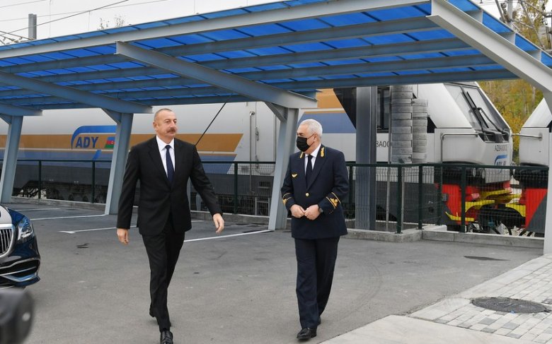 Prezident İlham Əliyev Biləcəri lokomotiv deposunun açılışında iştirak edib