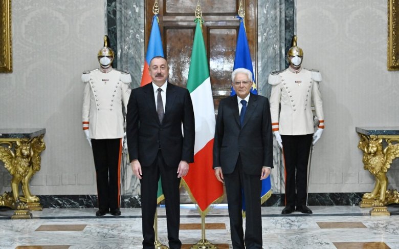 İlham Əliyev İtaliya prezidenti ilə görüşüb