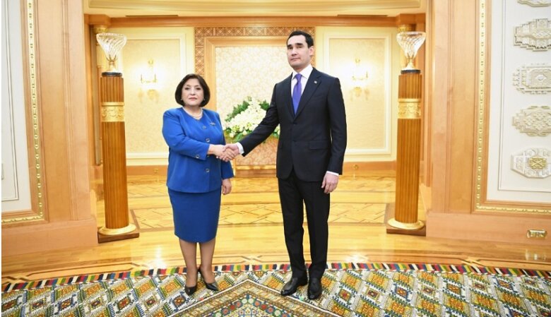 Sahibə Qafarova Türkmənistan prezidenti ilə görüşüb