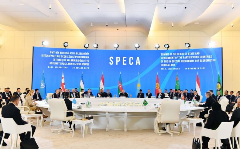 Bakıda SPECA-nın 25-ci ildönümünə həsr olunan Zirvə görüşü - Prezidentin çıxışı (Fotolar)