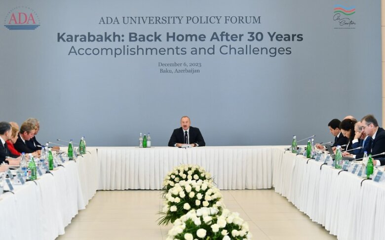 Prezident Beynəlxalq Forumda: "Ermənistan beş prinsipi qəbul etməyə yaxındır" - (Canlı yayım)