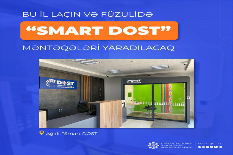 Laçın və Füzulidə “Smart DOST” məntəqələri yaradılacaq