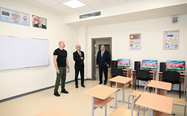 Ağdamda orta məktəbin və uşaq bağçasının açılışlar olub - (Yenilənib)