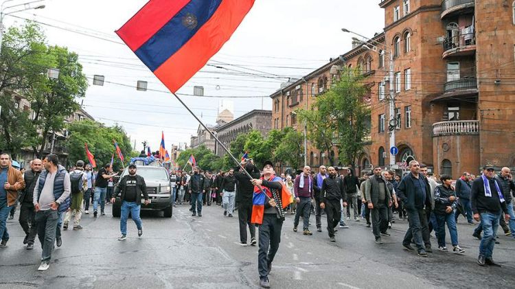 Ermənistanda Rusiya əleyhinə etiraz aksiyası keçirilib