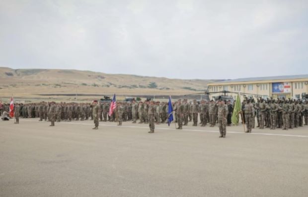 Azərbaycan hərbçiləri Gürcüstanda keçirilən təlimlərdə iştirak edirlər
