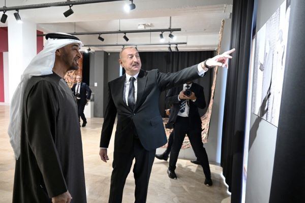 Azərbaycan və BƏƏ prezidentləri Milli Xalça Muzeyinin Şuşa filialında olublar