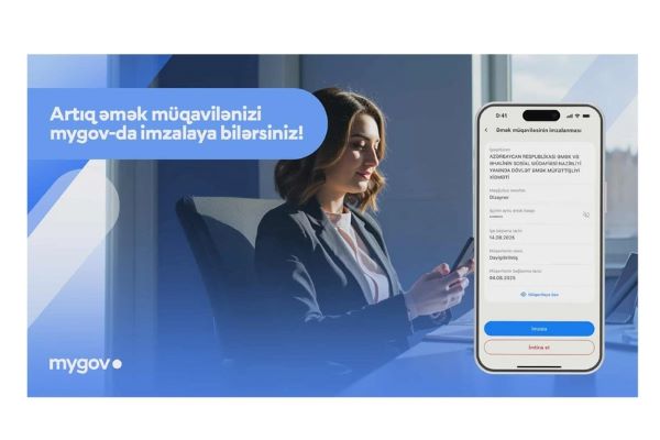 Əmək müqavilələrini "mygov"da da imzalamaq mümkün olacaq