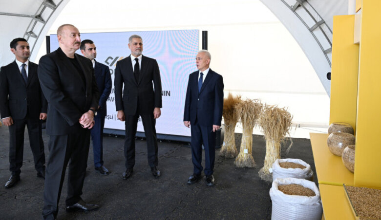 Prezident İmişlidə yeni müəssisənin açılışında iştirak edib