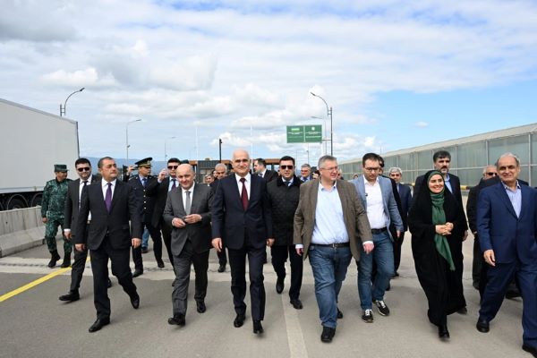 Azərbaycan, İran və Rusiya rəsmiləri Şimal-Cənub dəhlizində - Foto