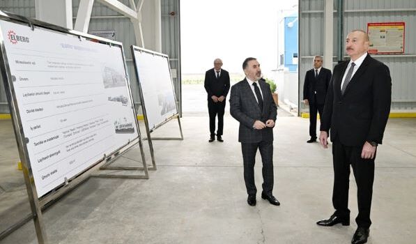 Prezident zavodun açılışında iştirak edib