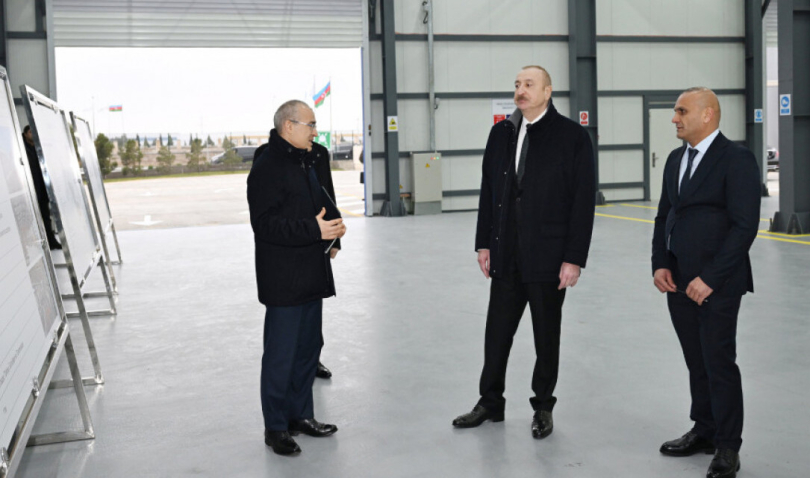 Prezident Sumqayıtda zavodun açılışında iştirak edib