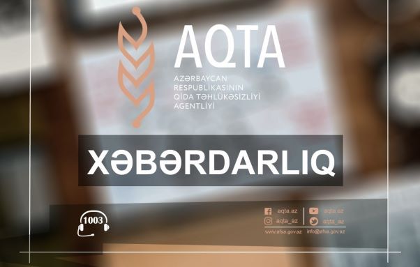 Qida təhlükəsizliyi ilə bağlı Dövlət Proqramı hazırlanır