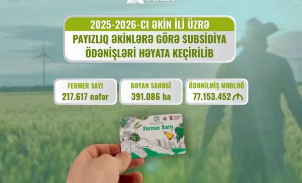 Subsidiya ödənişinin ilkin mərhələsinə start verilib