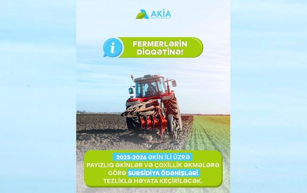Fermerlərə subsidiya ödənişləri başlayır