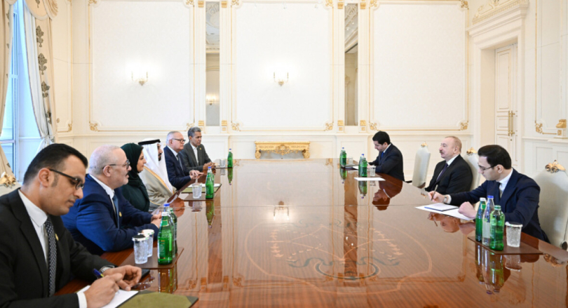 İlham Əliyev Ərəb Parlamentinin prezidentini qəbul edib