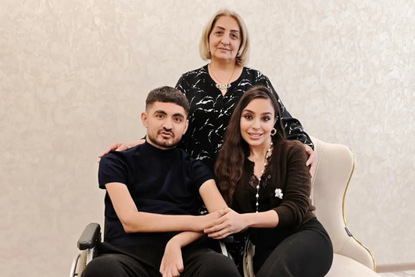 Leyla Əliyeva Vətən müharibəsi qazisini ziyarət edib